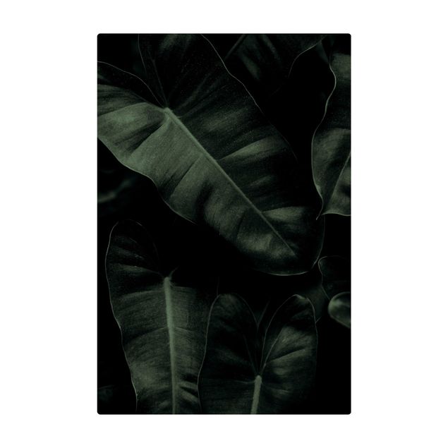 Teppich Natur Dschungel Blätter Dunkelgrün
