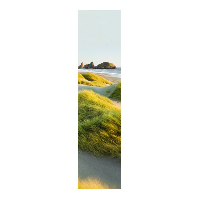 Schiebegardinen mit Motiv 3-teilig Dünen und Gräser am Meer