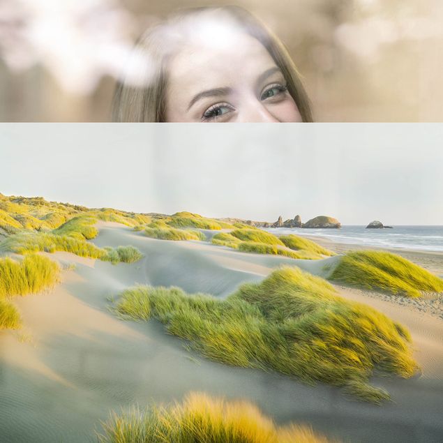 XXL Fensterbilder Dünen und Gräser am Meer