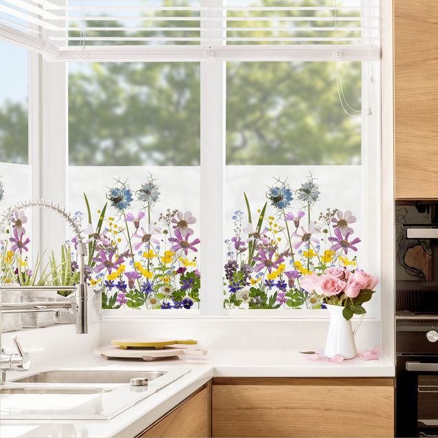 XXL Fensterbilder Duftende Blumenwiese