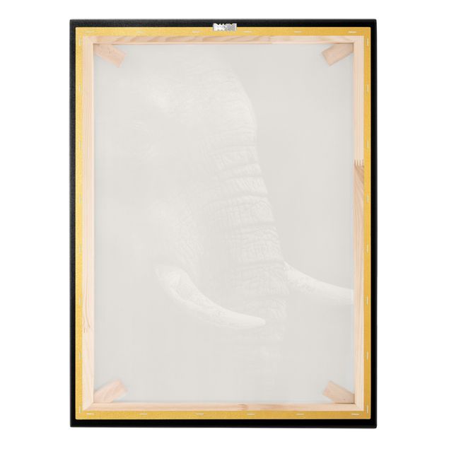 Wandbilder Wohnzimmer modern Dunkles Elefanten Portrait