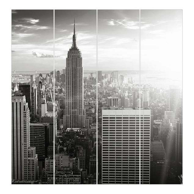 Schiebegardinen Set - Manhattan Skyline - Flächenvorhänge