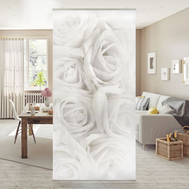Raumteiler - Weiße Rosen 250x120cm