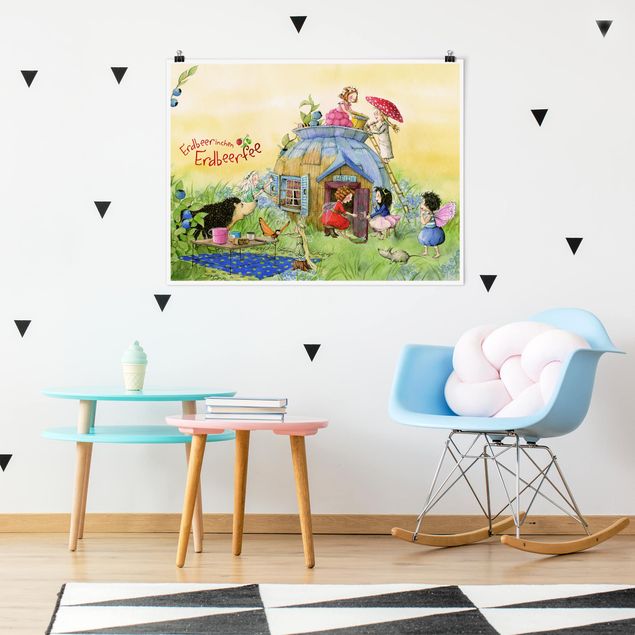 Poster Kinderzimmer Tiere Erdbeerinchen Erdbeerfee - Bei Heidi
