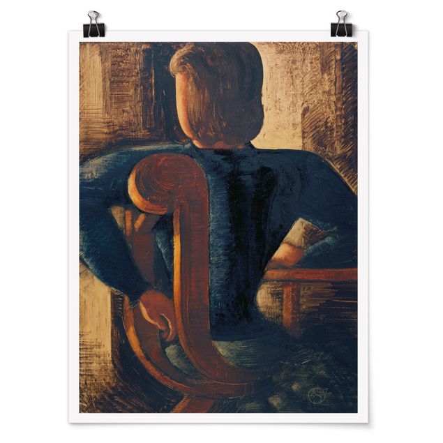 Poster kaufen Oskar Schlemmer - Rücklings Sitzende am Tisch
