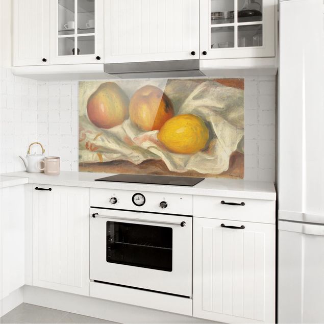 Spritzschutz Glas magnetisch Auguste Renoir - Äpfel und Zitrone