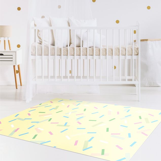 Teppiche Buntes Konfetti aus Pastellstreifen