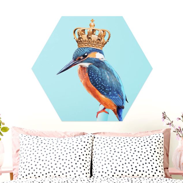 Wandbilder Tiere Eisvogel mit Krone