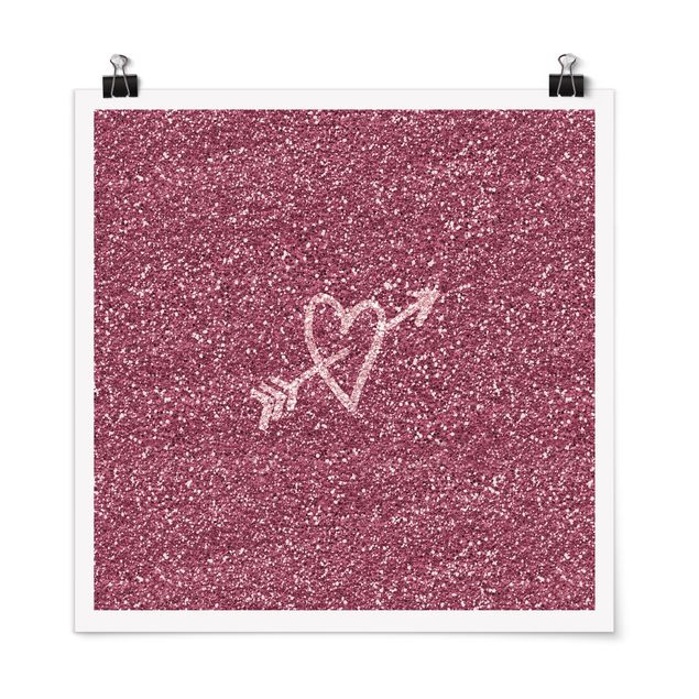 Poster - Glitter Love - Quadrat 1:1