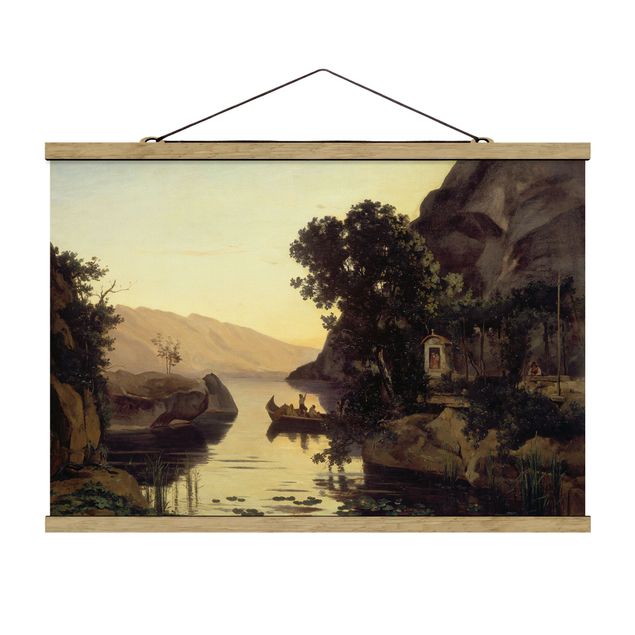 Stoffbilder zum Aufhängen Jean-Baptiste Camille Corot - Landschaft bei Riva