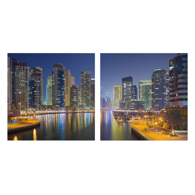 Leinwandbilder Dubai Nacht Skyline
