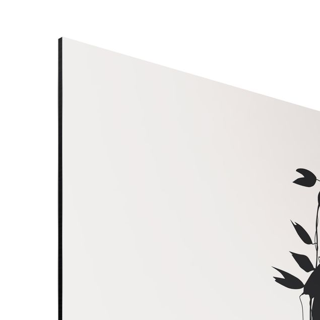 Aluminium Print - Grafische Pflanzenwelt - Zartes Wachstum - Hochformat 3:2
