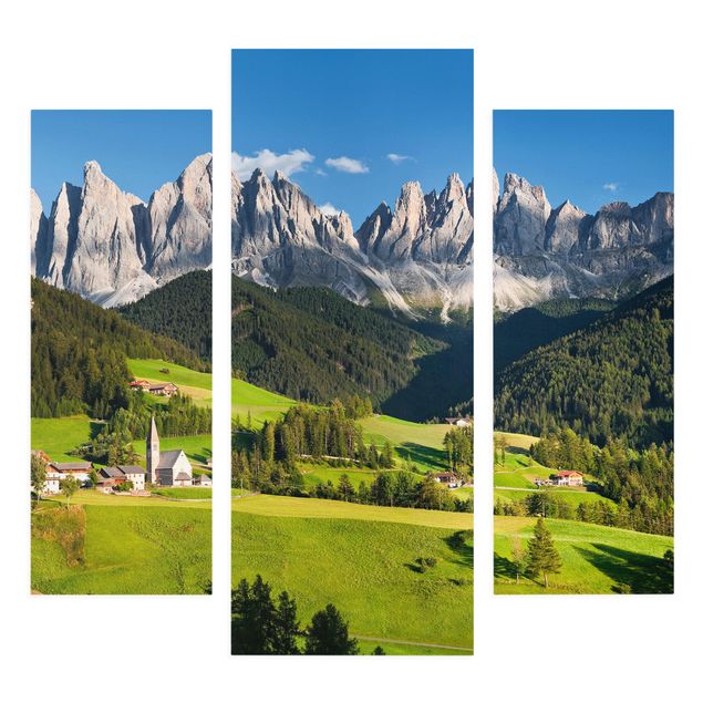 Wandbilder Wohnzimmer modern Geislerspitzen in Südtirol