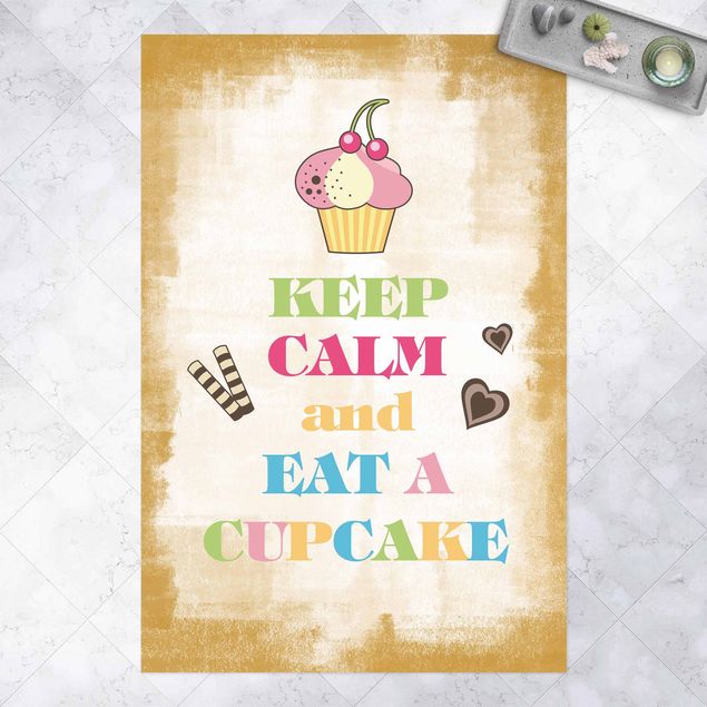 Outdoor Teppich No.EV71 Keep Calm And Eat A Cupcake Bunt