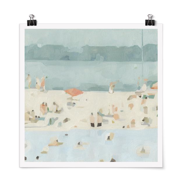 Poster - Sandbank im Meer II - Quadrat 1:1