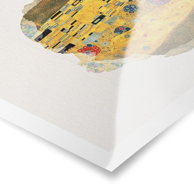 Bilder für die Wand Wasserfarben - Gustav Klimt - Der Kuss