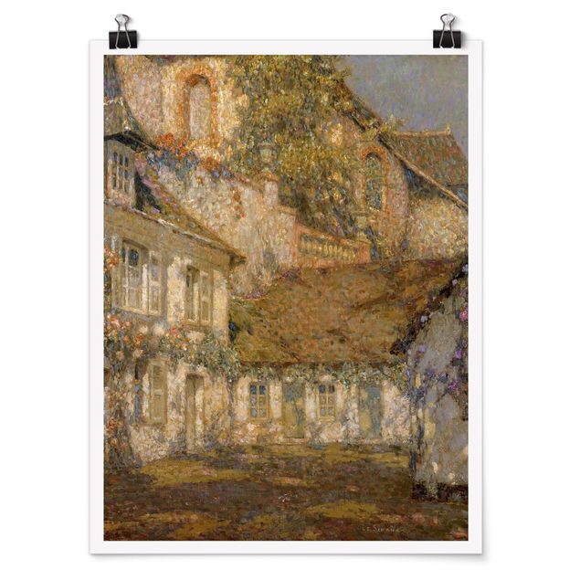 Schöne Wandbilder Henri Le Sidaner - Häuser zu Füßen der Kirche