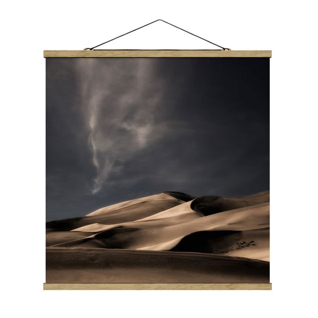 Stoffbild mit Posterleisten - Colorado Dünen - Quadrat 1:1