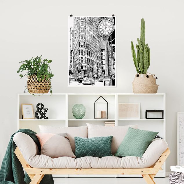 Poster Kunstdruck City Study - Flatiron Building