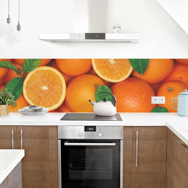 Küchenrückwände selbstklebend Saftige Orangen