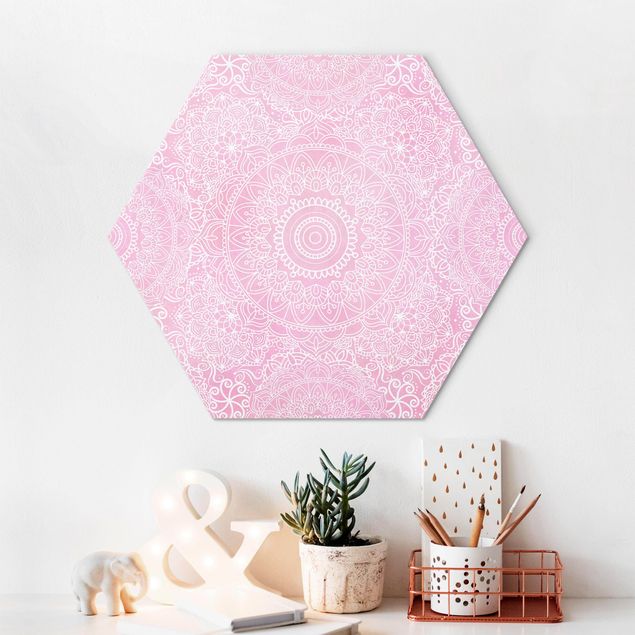Schöne Wandbilder Muster Mandala Rosa