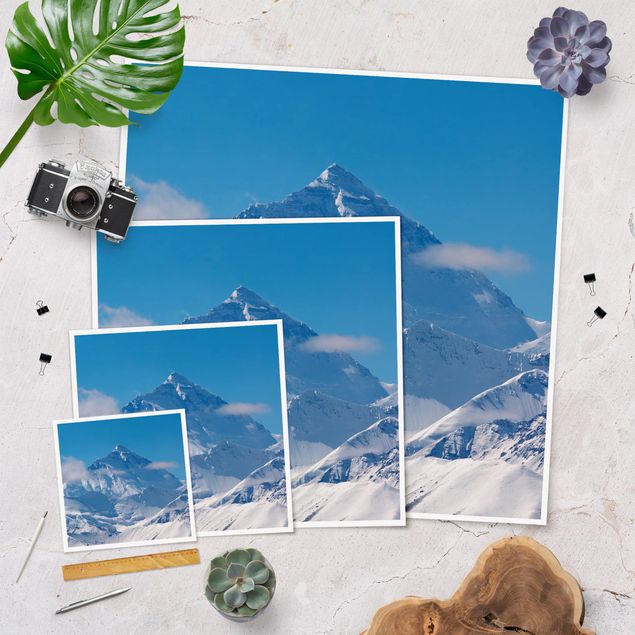 Poster - Mount Everest - Quadrat 1:1