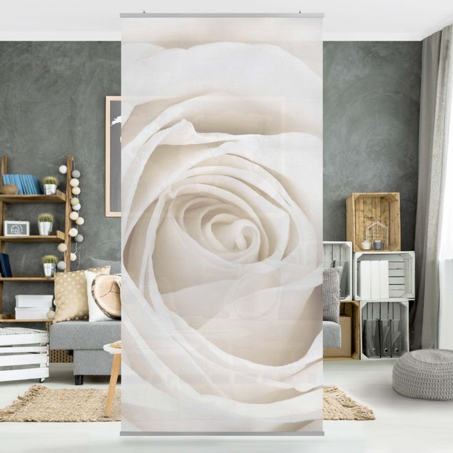Raumteiler Vorhang Pretty White Rose