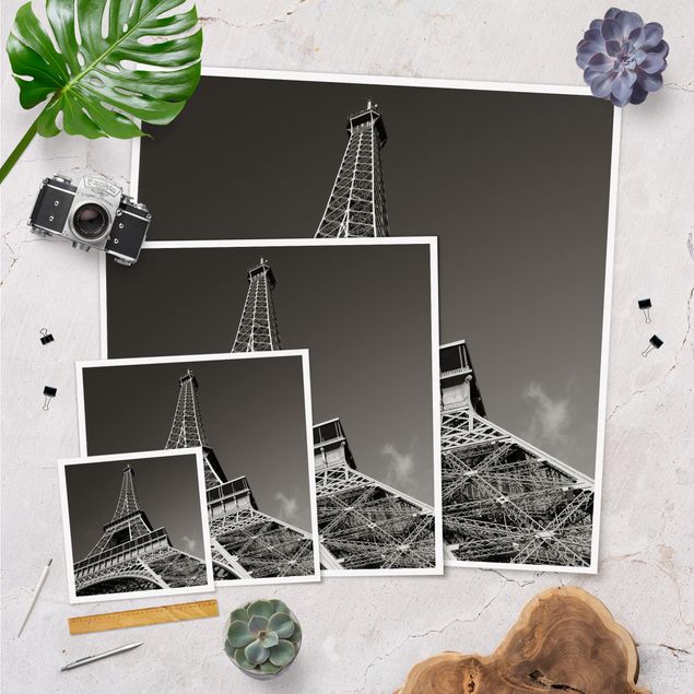 Poster - Eiffelturm - Quadrat 1:1