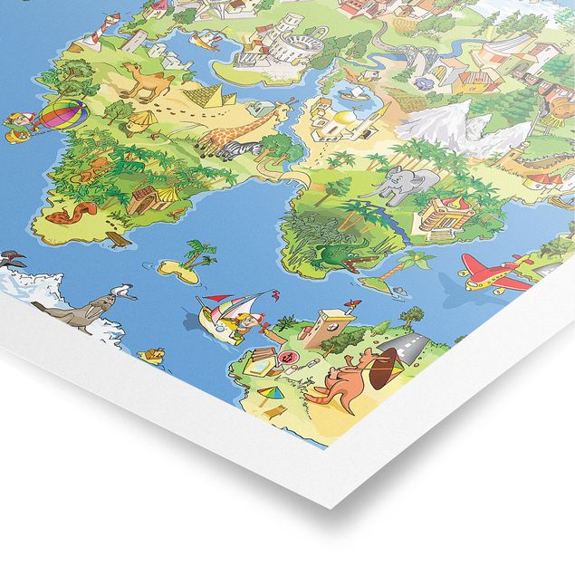 Poster Great and funny Worldmap