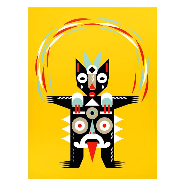 Magnettafel mit Motiv Collage Ethno Monster - Jongleur