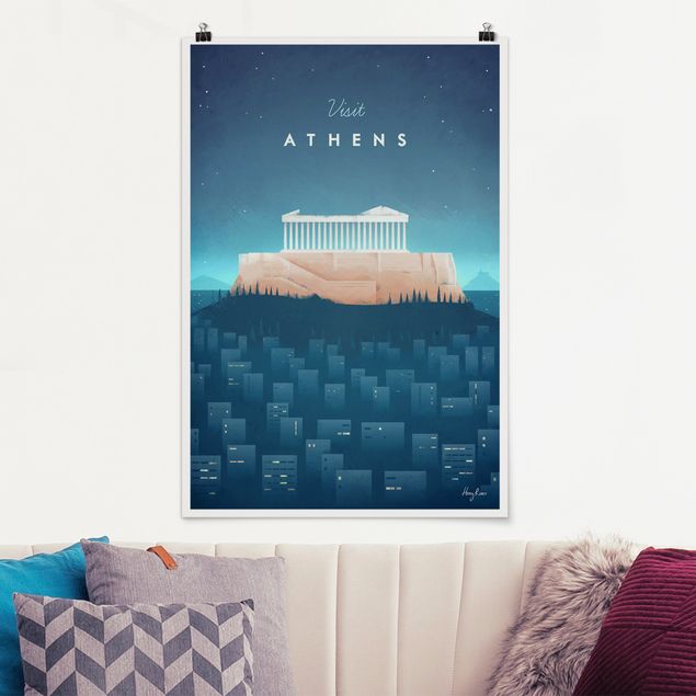 Poster Illustration Reiseposter - Athen