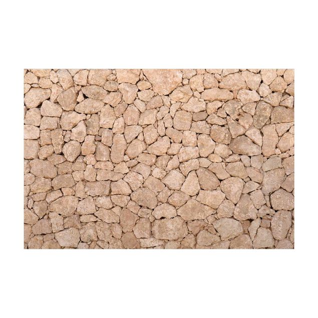 Moderne Teppiche Apulia Stone Wall - Alte Steinmauer aus großen Steinen