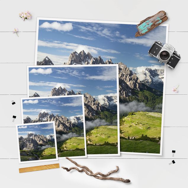 Poster - Italienische Alpen - Quadrat 1:1