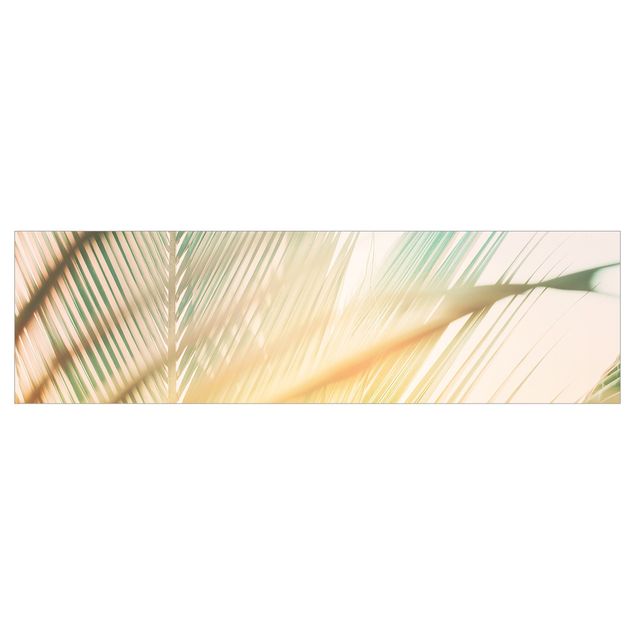 Klebe Dekorfolie Tropische Pflanzen Palmen bei Sonnenuntergang II