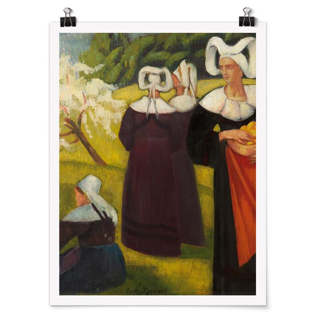 Poster kaufen Emile Bernard - Apfelpflückerinnen in Pont-Aven