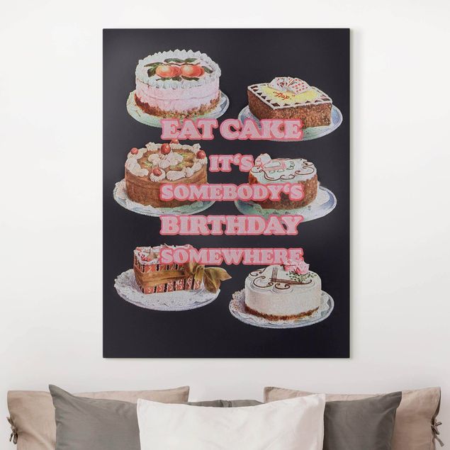 Leinwandbilder XXL Eat Cake It's Birthday