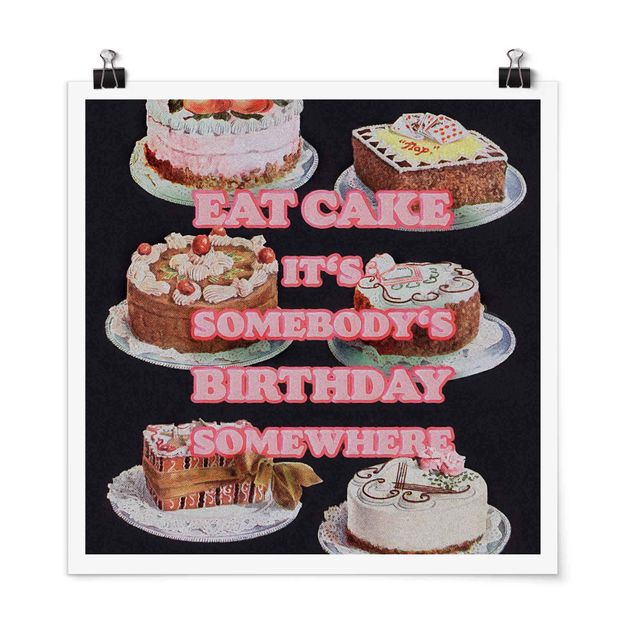 Schöne Wandbilder Eat Cake It's Birthday
