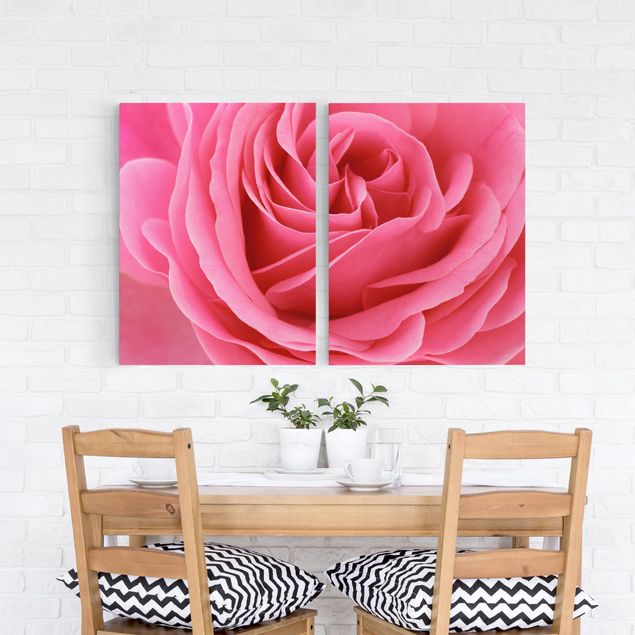 Rosen Bild auf Leinwand Lustful Pink Rose