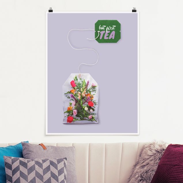 Poster Kunstdruck Blumentee