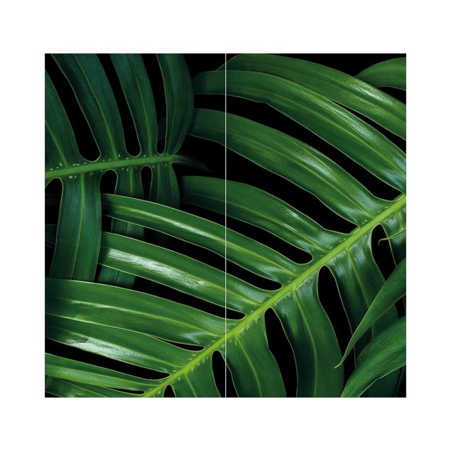 Duschrückwand - Palmenblätter