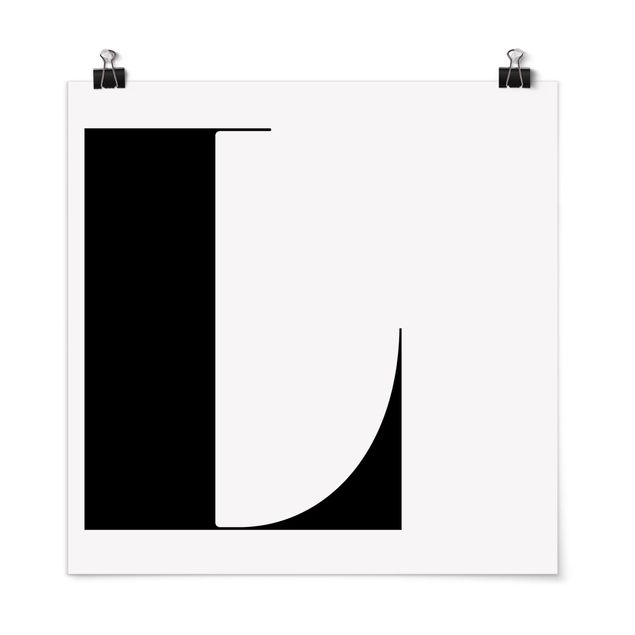 Poster - Antiqua Letter L - Quadrat 1:1