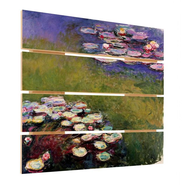 Holzbilder Claude Monet - Seerosen