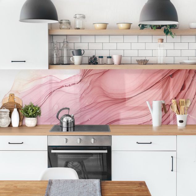 Küchenrückwand abstrakt Meliertes Ziegelrot