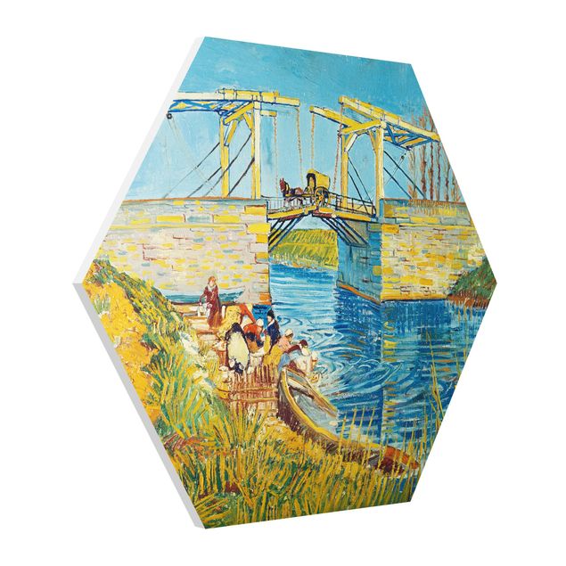 Foto auf Hartschaumplatte Vincent van Gogh - Zugbrücke in Arles