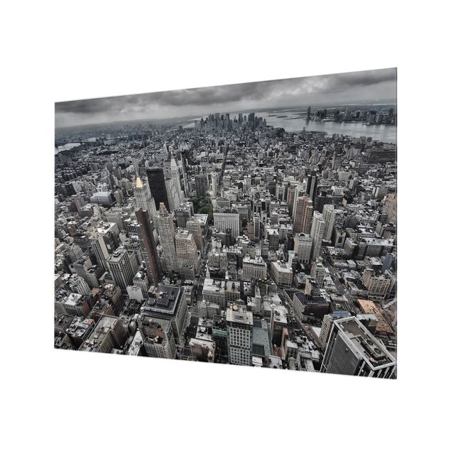 Glas Spritzschutz - Blick über Manhattan - Querformat - 4:3
