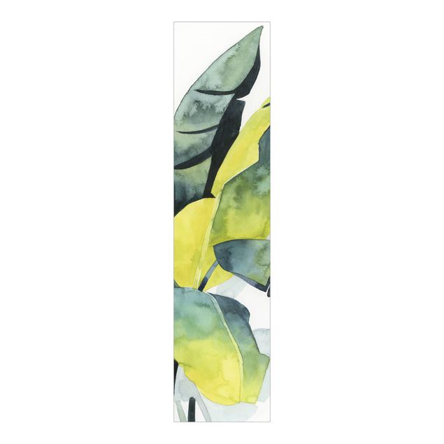 Schiebegardinen 3er Set Tropisches Blattwerk - Banane