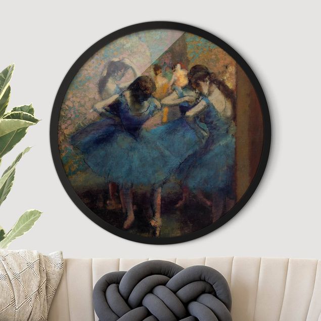 Runde Bilder Edgar Degas - Blaue Tänzerinnen
