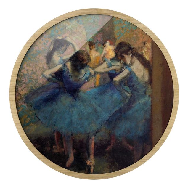 Kunstdrucke mit Rahmen Edgar Degas - Blaue Tänzerinnen