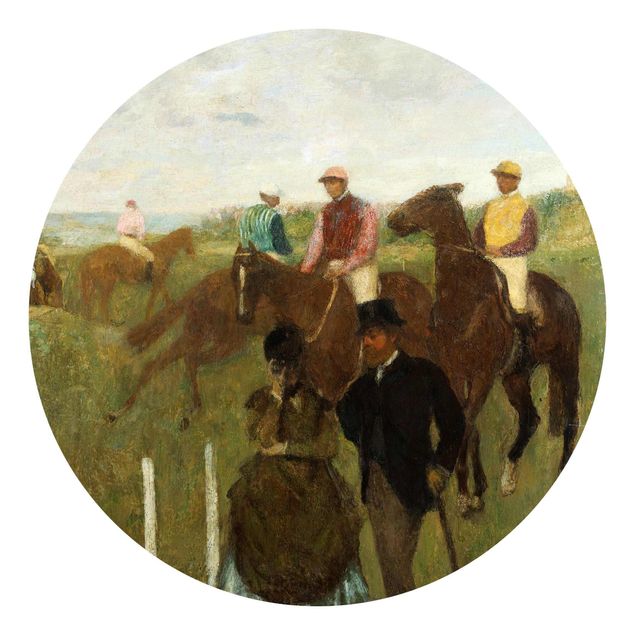 Tapete braun Edgar Degas - Jockeys auf Rennbahn