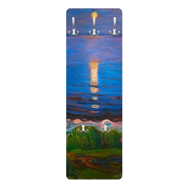 Garderobenpaneel Edvard Munch - Sommernacht am Meeresstrand